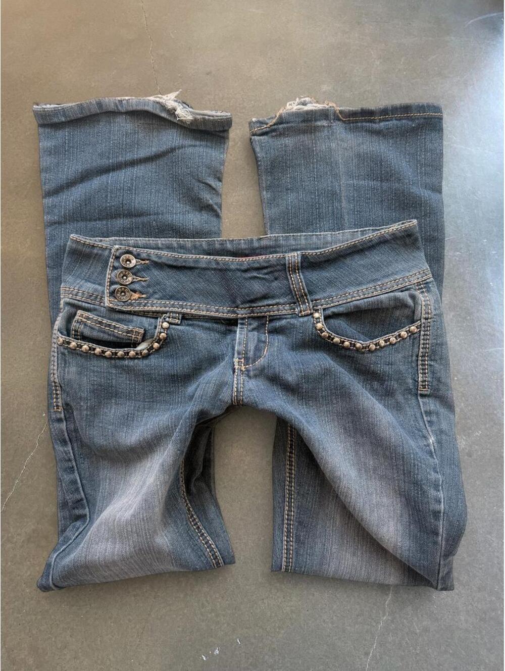 Red Rivet Y2K Embellished Bootcut Jeans | Women’s Size 9
